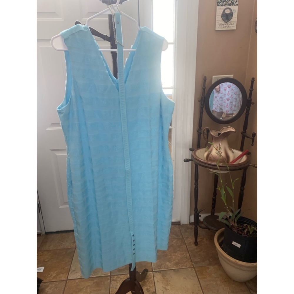 Doncaster baby blue chiffon overlay size 16